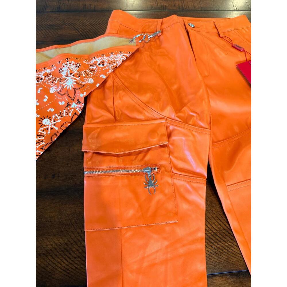 Guapi Pants Mens Orange Dead or Alive Limited Edition Spider Zipper Buckle 30 - Picture 10 of 15